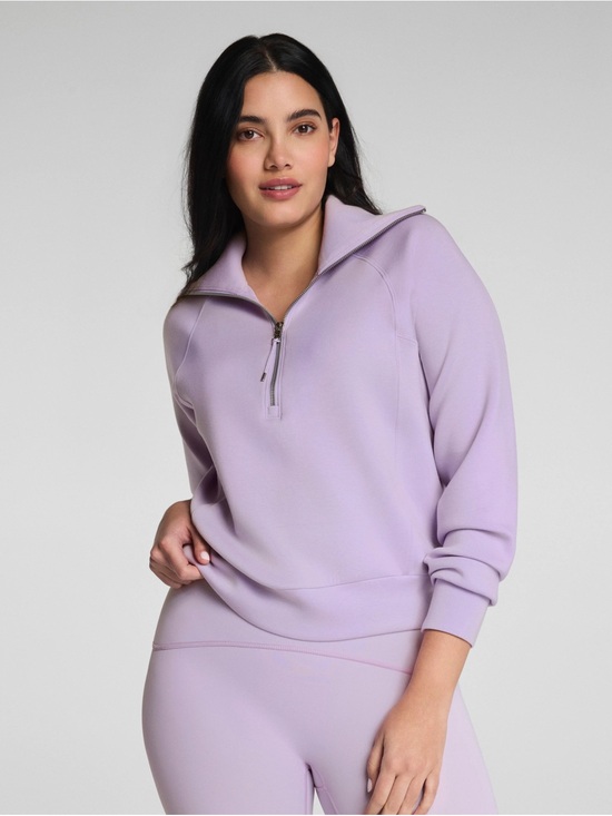 SPANX Tops - Spanx Air Essentials Half Zip purple